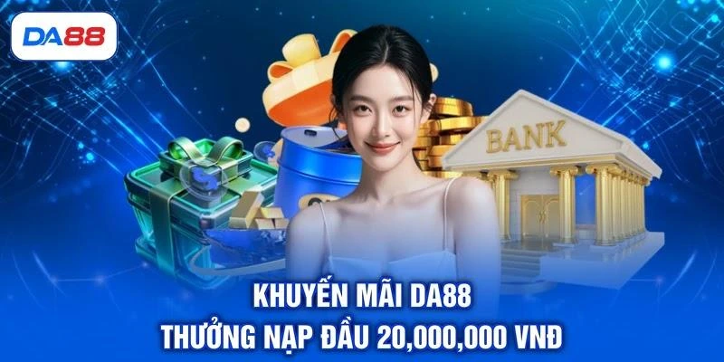Khuyến mãi DA88 thưởng nạp đầu 20,000,000 VNĐ
